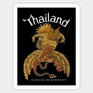 Garuda and Serpent Thai Art Design Sticker